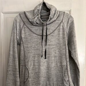 Kuhn Heather Gray Cowl Neck Pullover Hoodie